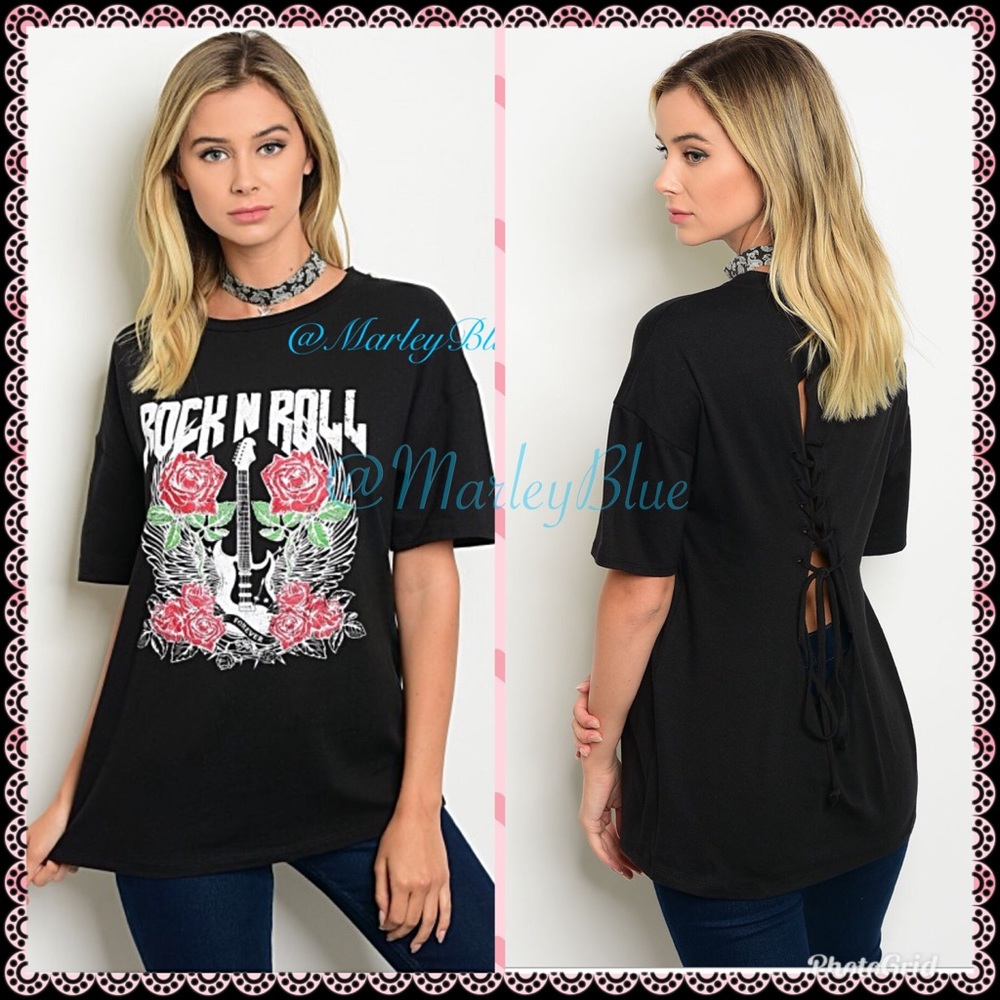 Buy2 Get 1 FREE!!⭐️ Lace Up Back Tee Shirt